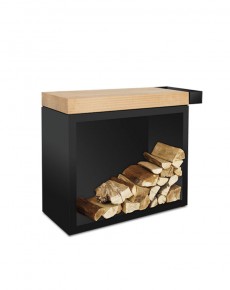 Butcher Block Storage Black 45-90-88